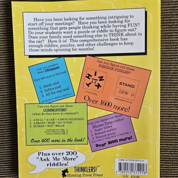 Thinkers Puzzle Book - Picture 3 of 10